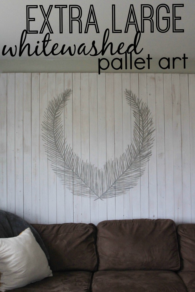 Creating your own whitewashed pallet art.  A DIY tutorial for non-painters.  www.homestead128.com