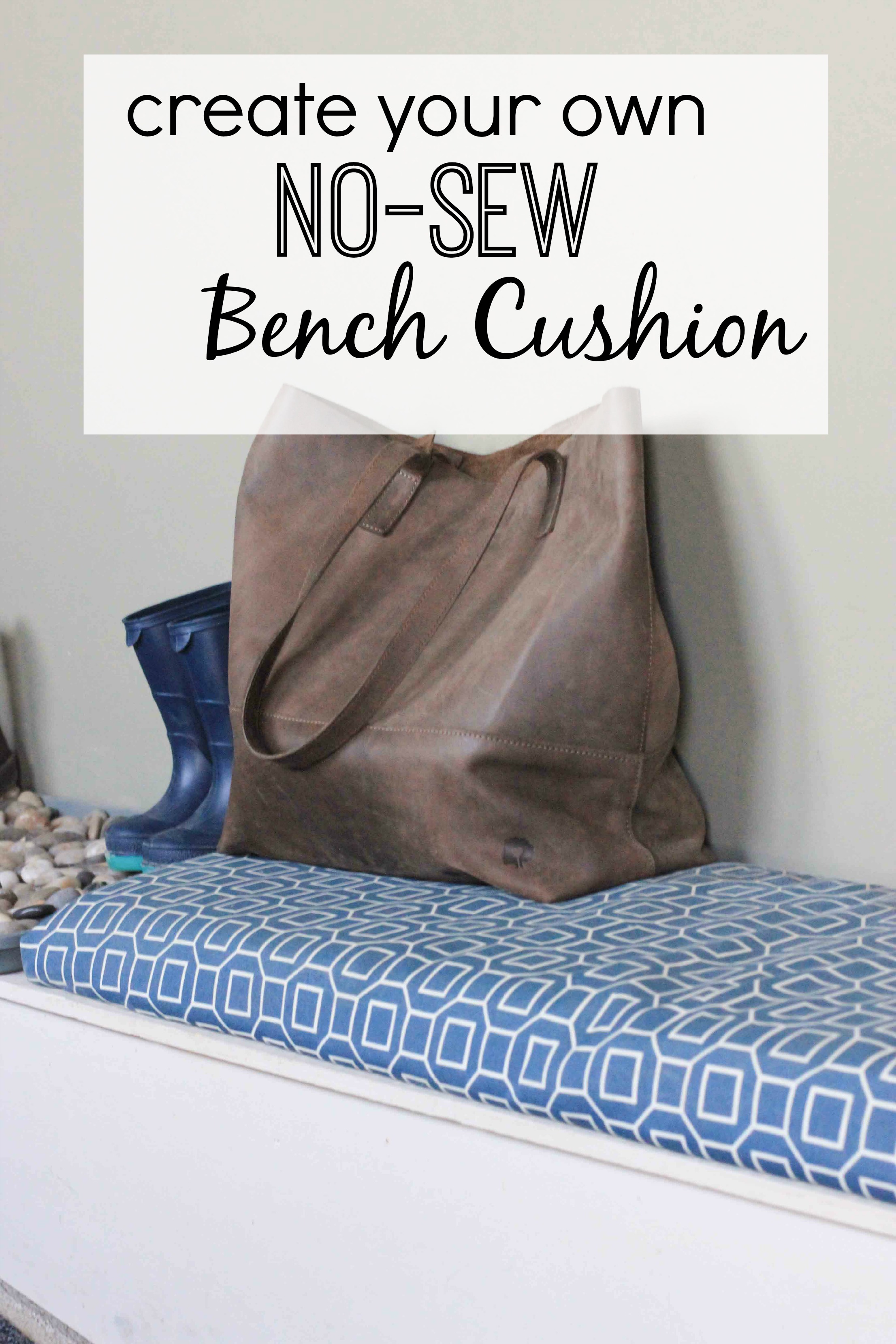 diy bench cushion {no sewing required!}