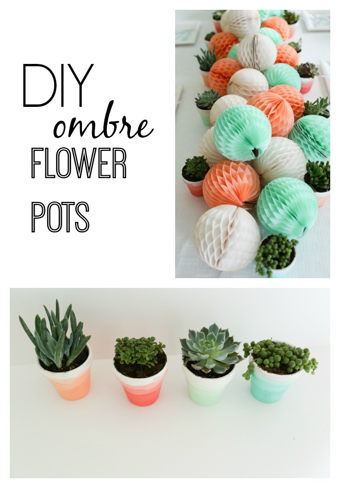 A DIY tutorial that shows you how to create these ombre succulent pots.  Perfect for your home or for a party!   www.homestead128.com