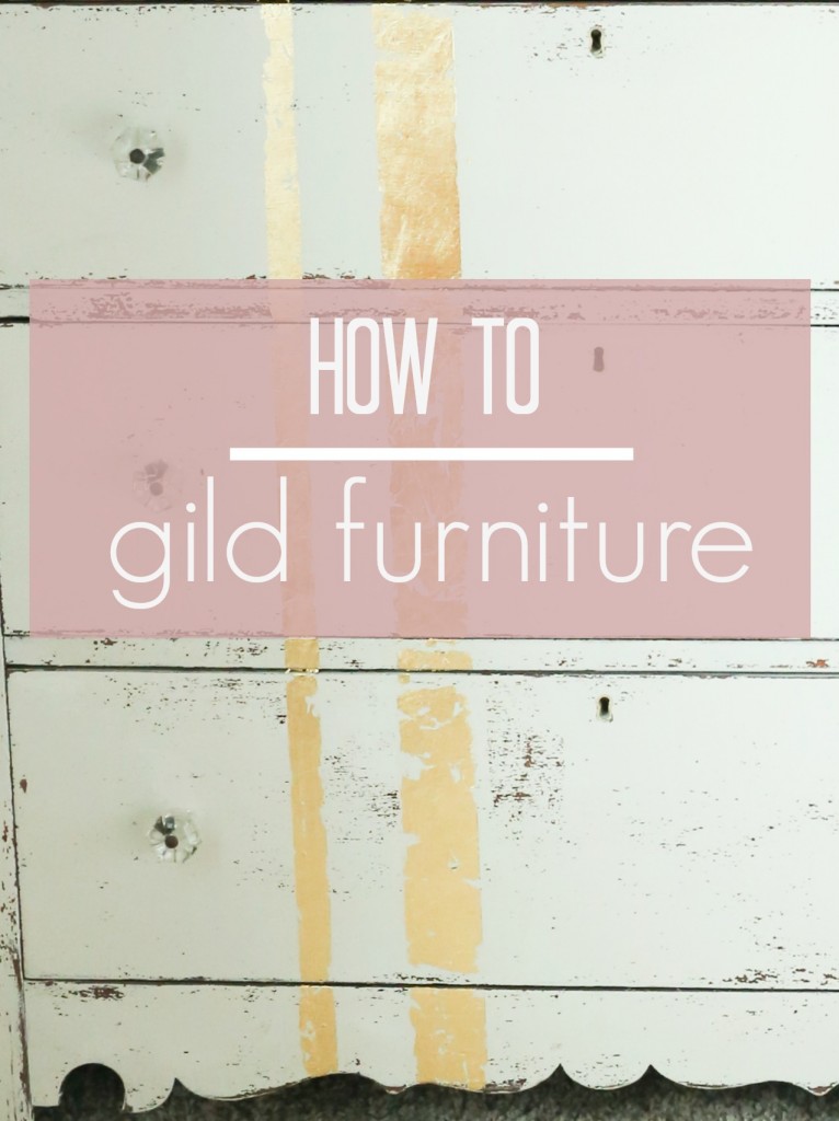 Learn how to apply gold leaf to furniture in 5 easy steps!  www.homestead128.com 