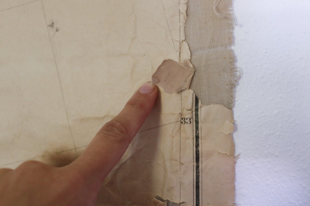 One simple tool to help you repair a vintage map and protect the edges from ripping. www.homestead128.com