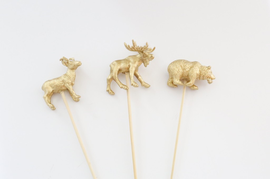 DIY animal cake toppers.  Create animal picks for your cakes and cupcakes.  From The Dempster Logbook.