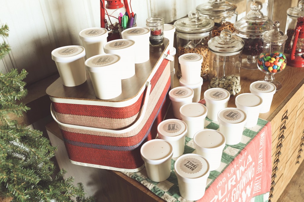 Simple to create trail mix bar.  Perfect for parties and weddings!  The Dempster Logbook.