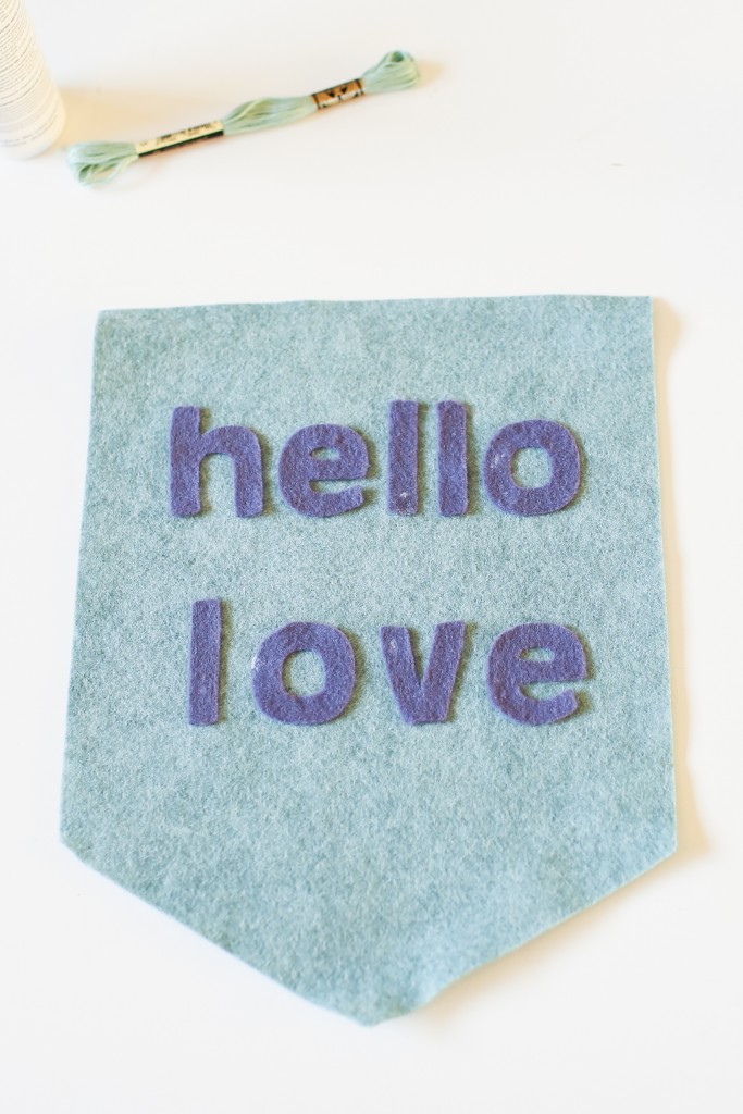 5 steps to create a felt banner that shows your love.  homestead128.com
