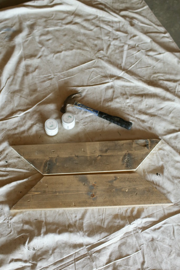 3 supplies and 3 steps to taking new lumber and making it look like worn and weathered wood.  From The Dempster Logbook.