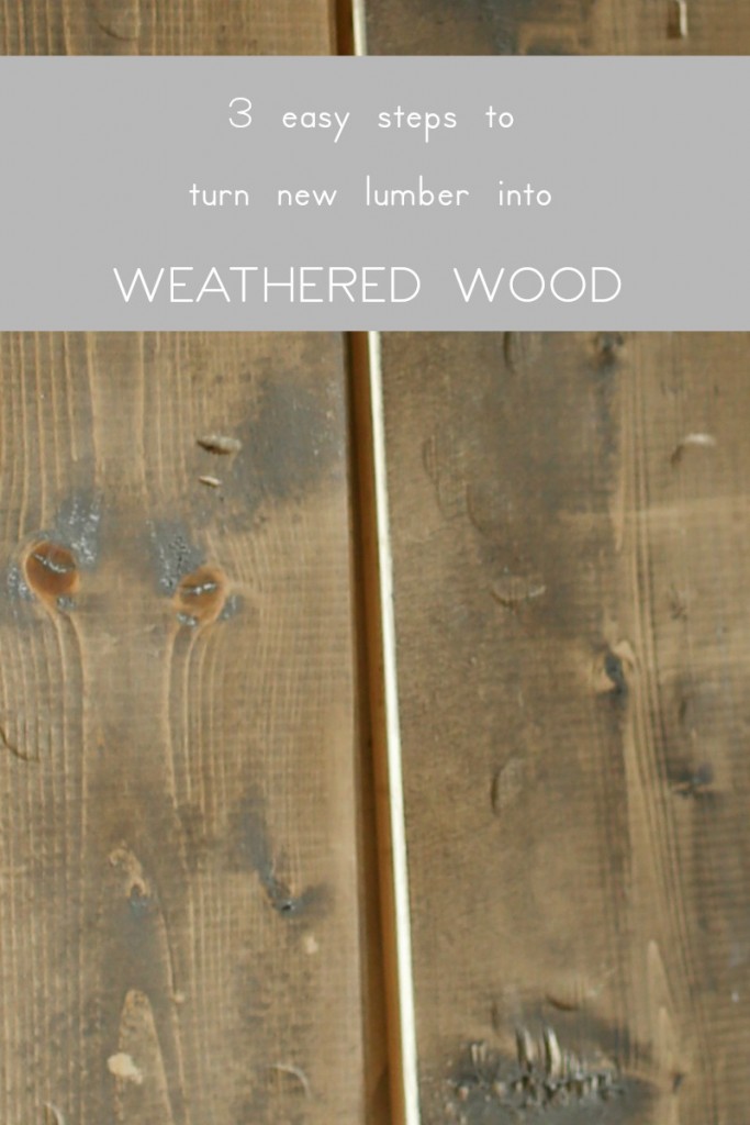 3 steps to take new lumber and make it look like weathered and gray wood.  The Dempster Logbook.