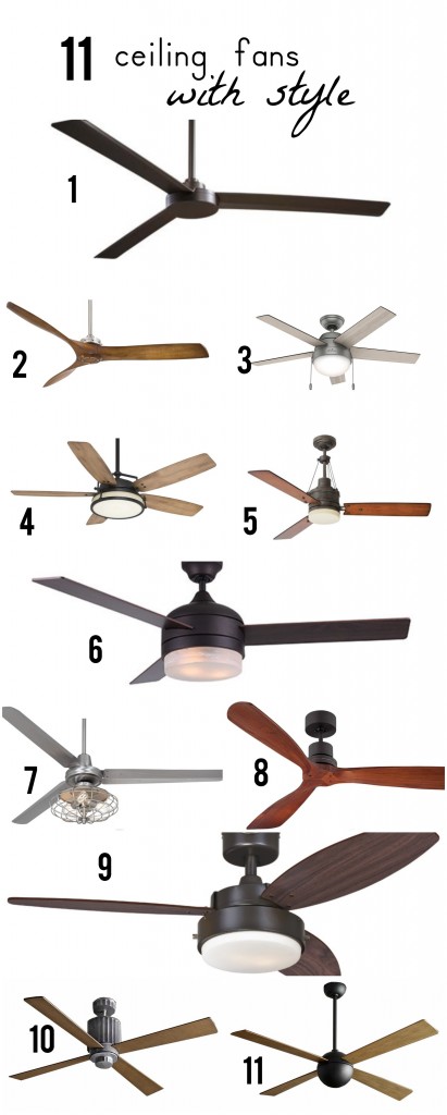 Stylish ceiling fans for any room of your home with a modern farmhouse feel.