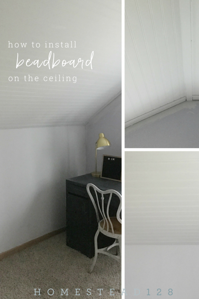 how to install beadboard on the ceiling