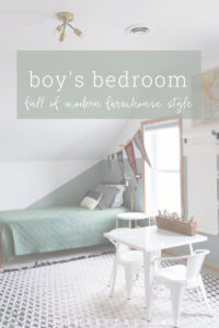 A modern farmhouse bedroom for boys, bursting with style.