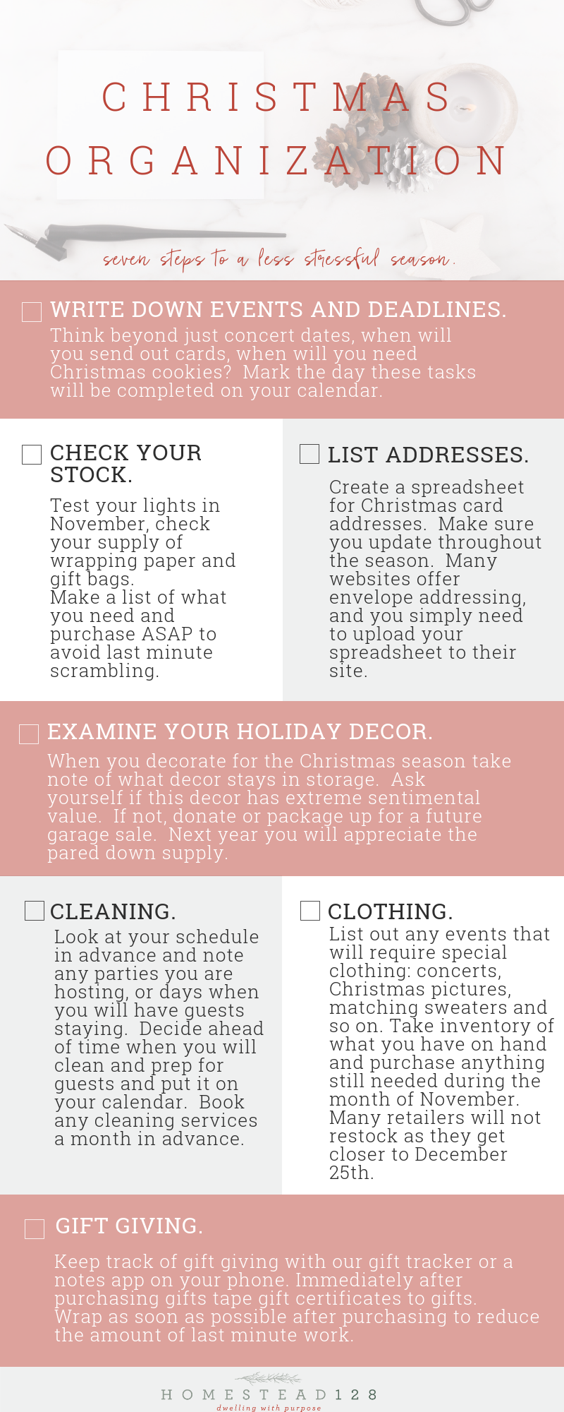 Christmas well organized - take action now for a less stressful December.