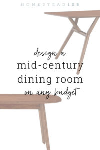 Designing a mid-century dining room on a high and a low budget.