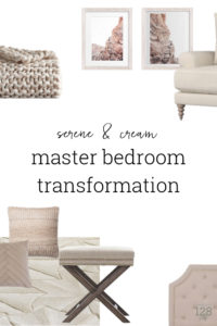 A basic and blank bedroom is transformed with a design plan full of texture and light colors. How to create the same look for your bedroom.